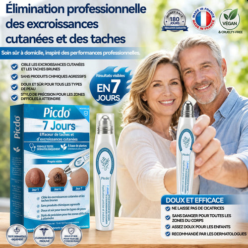 Boutique officielle de la marque 🔊 𝐏i𝐜𝐝o® 7 Jours Effaceur de taches et d’excroissances cutanées(Zéro douleur, zéro cicatrice – Roller)