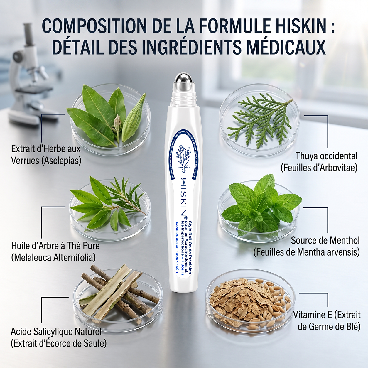 Boutique officielle de la marque 🔊 HISKIN® 7 Jours Effaceur de taches et d’excroissances cutanées(Zéro douleur, zéro cicatrice – Roller)