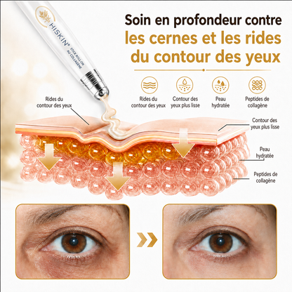 HISKIN® Golden Silk Protein Peptide Beauty Pen — Soin beauté ciblé pour les rides, le contour des yeux et les lèvres | Résultats visibles dès 3 jours ✨